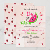 メロンの中でひとつだけの小さな愛らしい子 メロン 招待状 (正面/裏面)