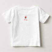 メロンの中でひと際目立つ - スイカ デザイン + 幸せな背中 ベビーTシャツ (裏面)