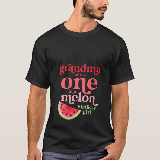 メロンの中で1番のばぁば 誕生日おめでとう レディース Tシャツ (正面)
