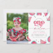 メロンの中のひと 夏のフルーツガールズ フォト ファーストバースデーパーティー 招待状 (正面)