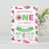 メロンの中のワン 誕生日招待状 スイカ 招待状 (スタンド正面)