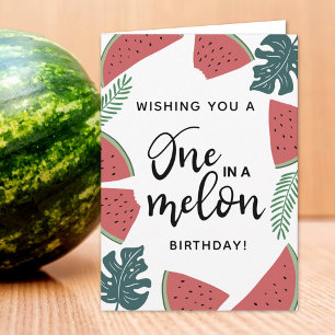 メロンの中の一つ、どの年齢の誕生日 カード