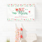 メロンの中の一つ |スイカ誕生日へようこそ 横断幕 (インサイチュ)