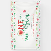 メロンの中の一つ |スイカ誕生日へようこそ 横断幕 (縦)