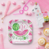 メロンの中の一つ!スイカ誕生日パーティー ペーパープレート (パーティー)