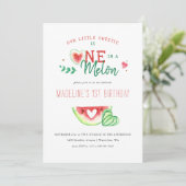 メロンの中の一つ |スイカ・ファースト誕生日 招待状 (スタンド正面)