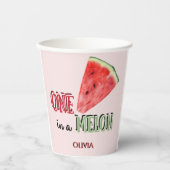 メロンの中の一つ |スイカ |誕生日 紙コップ (正面)