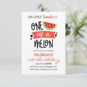 メロンの中の一つ |ベビー誕生日 招待状 (スタンド正面)