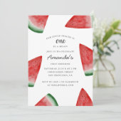 メロンの中の1つ。スイカの最初の誕生日パーティー 招待状 (スタンド正面)