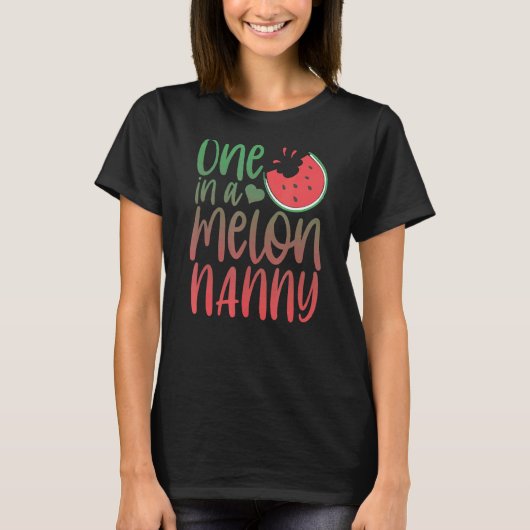メロンの乳母にマッチする家族スイカPの1つ Tシャツ (正面)