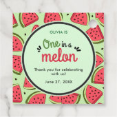 メロンの夏に1人1歳の誕生日ありがとう フェイバータグ (裏面)