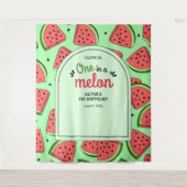 メロンの夏のスイカの一つ1歳の誕生日 タペストリー (正面)