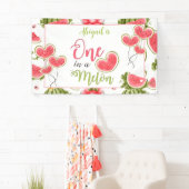 メロンの夏ピンクの一つ誕生日の甘い女の子 横断幕 (インサイチュ)