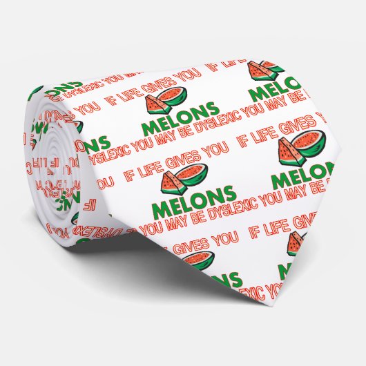 メロンの失読症 ネクタイ (ロール)