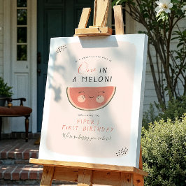 メロンの女の子の最初の誕生日パーティーに1人 ポスター