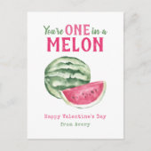 メロンの子供教室で1枚バレンタインのカード シーズンポストカード (正面)
