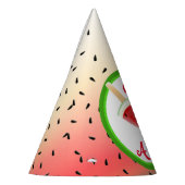 メロンの実にスイカを入れる パーティーハット (左)