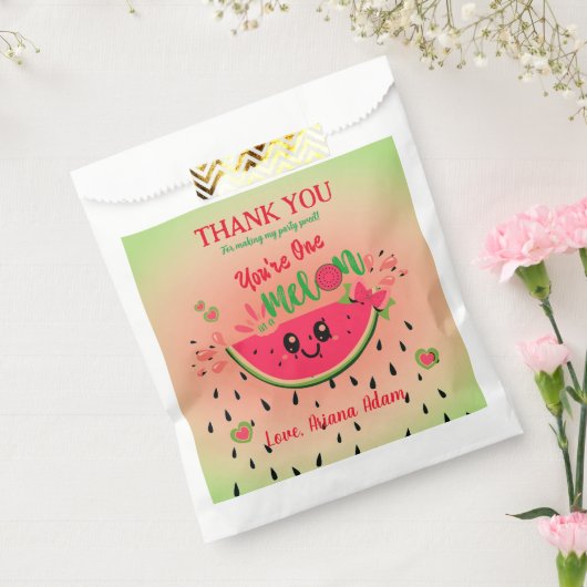 メロンの最初の女の子の誕生日の1つ フェイバーバッグ (封をした状態)