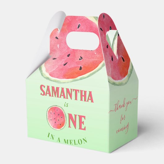 メロンの最初の誕生日のスイカ フェイバーボックス (裏面サイド)