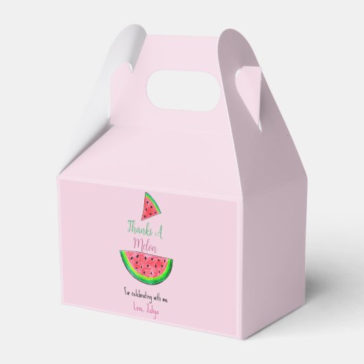 メロンの最初の誕生日の親切箱に1つ フェイバーボックス (正面サイド)