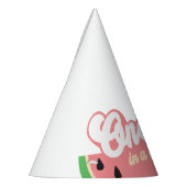 メロンの最初の誕生日パーティーハットに1つ パーティーハット (左)