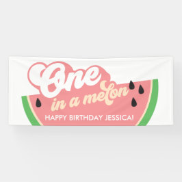 メロンの最初の誕生日 横断幕