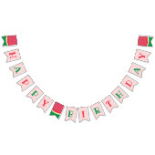 メロンの最初誕生日の招待状の旗の1つ バンティングフラッグ (全)