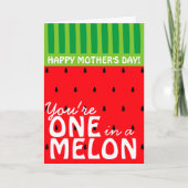 メロンの母の日に明るいスイカ カード (正面)