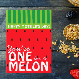 メロンの母の日に明るいスイカ カード