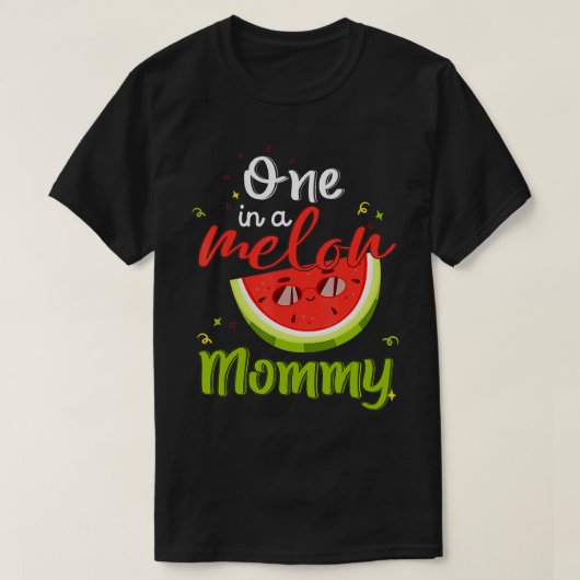 メロンの母スイカの家族の試合おもしろいに1つ Tシャツ (デザイン正面)