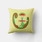 メロンの水のサーファーとスカイダイバー クッション (裏面)