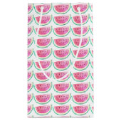 メロンの熱帯スイカの水彩色ピンクの1つ スモールペーパーバッグ (裏面)