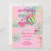 メロンの熱帯性フラミンゴスイカのピンクのグリーンの1つ 招待状 (正面)