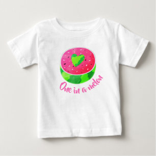 メロンの甘い夏のスイカに1つ ベビーTシャツ