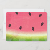 メロンの誕生日にピンクの1つ写真サンキューカード 招待状 (裏面)