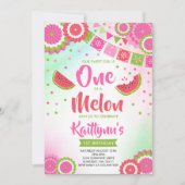 メロンの誕生日の招待状のメロンのパーティーの1つ 招待状 (正面)