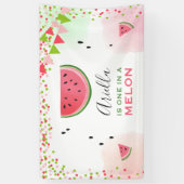 メロンの誕生日バナースイカの女の子の1人 横断幕 (縦)