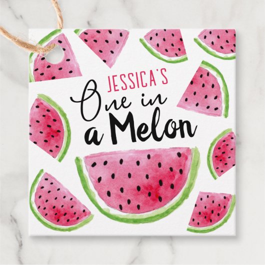 メロンの誕生日パーティーで1人 フェイバータグ (正面)