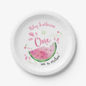 メロンの誕生日パーティーに1人 ペーパープレート (正面)