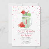 メロンの誕生日パーティーのスイカのスムージーに1つ 招待状 (正面)