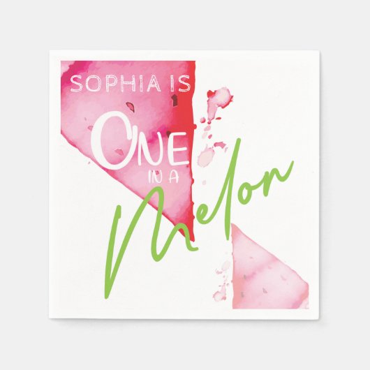 メロンの誕生日 スタンダードカクテルナプキン (正面)