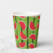 メロンの赤と緑のスイカに1つ 紙コップ (裏面)