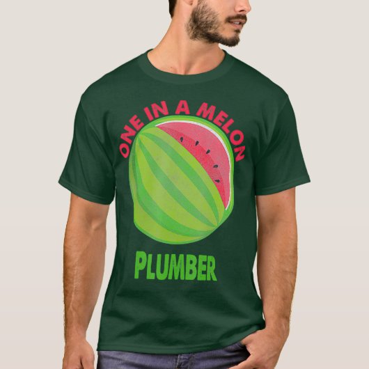 メロンの配管工スイカの退職で1人 Tシャツ (正面)