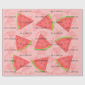 メロンの1つ最初の誕生日スイカ模様 ラッピングペーパー (フラット)