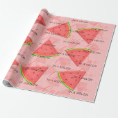 メロンの1つ最初の誕生日スイカ模様 ラッピングペーパー (アンロールド)