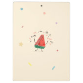 メロンの1つ – かわいいスイカのクリップボードデザイン クリップボード (裏面)