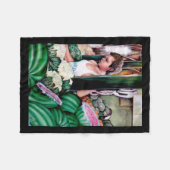 メロンは好き? フリースブランケット (正面(横))