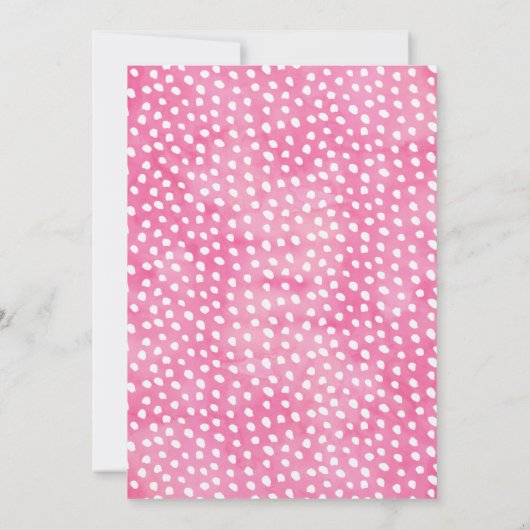 メロンをテーマにしたピンク色の1歳の誕生日招待状 招待状 (裏面)