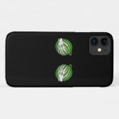 メロンを保持する面白いハロウィーンのスケルトンの手 Case-Mate iPhoneケース (裏面(横))