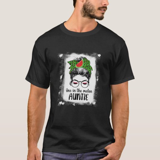 メロンアンティヒョウのスイカの中の女性 Tシャツ (正面)